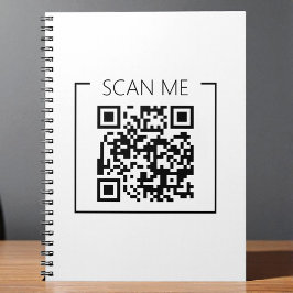 Minimalistische QR Code Scan Me Business Notitieboek
