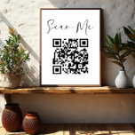 Minimalistische QR Code Scan Me Business Poster<br><div class="desc">Introductie van onze minimalistische QR-code "Scan Me" Business Sign - een veelzijdige en moderne oplossing om het verloving van de klant te vergroten. Dit bord van de lijsttent combineert naadloos vorm en functie met zijn minimalistisch ontwerp en scannable QR code. Het nodigt opdrachtgevers uit om eenvoudig toegang te krijgen tot...</div>