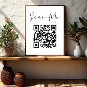 Minimalistische QR Code Scan Me Business Poster