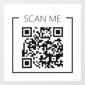 Minimalistische QR Code Scan Me Business Raamsticker (Vel)