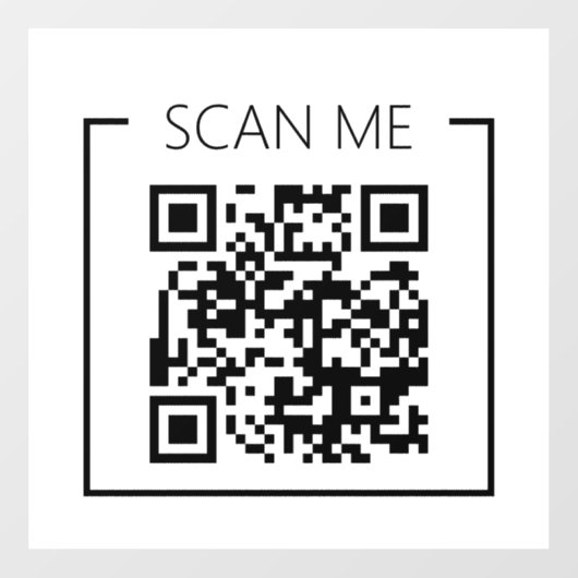 Minimalistische QR Code Scan Me Business Raamsticker (Vel)