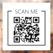 Minimalistische QR Code Scan Me Business Raamsticker (Vel 2)