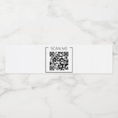 Minimalistische QR Code Scan Me Business Waterfles Etiket (Enkel label)