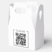 Minimalistische QR-code Scan Me Zakelijk Bedankdoosjes (Geopend)