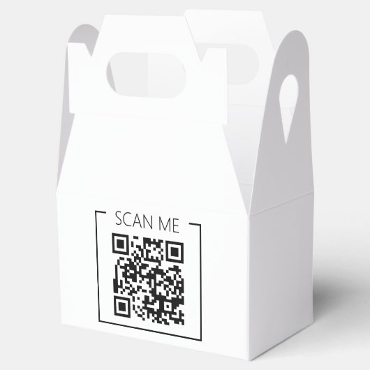 Minimalistische QR-code Scan Me Zakelijk Bedankdoosjes (Geopend)