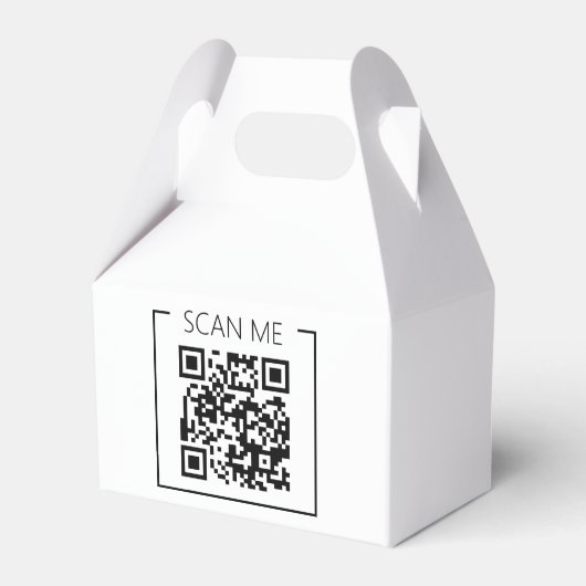 Minimalistische QR-code Scan Me Zakelijk Bedankdoosjes (Voorkant Zijde)
