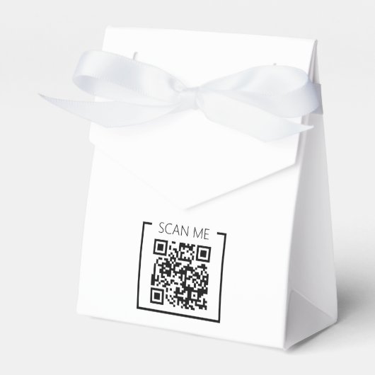 Minimalistische QR-code Scan Me Zakelijk Bedankdoosjes (Voorkant Zijde)