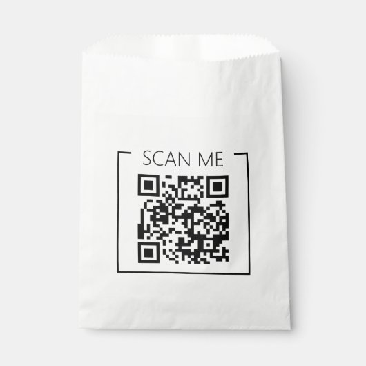 Minimalistische QR Code Scan Me Zakelijk Bedankzakje (Voorkant)