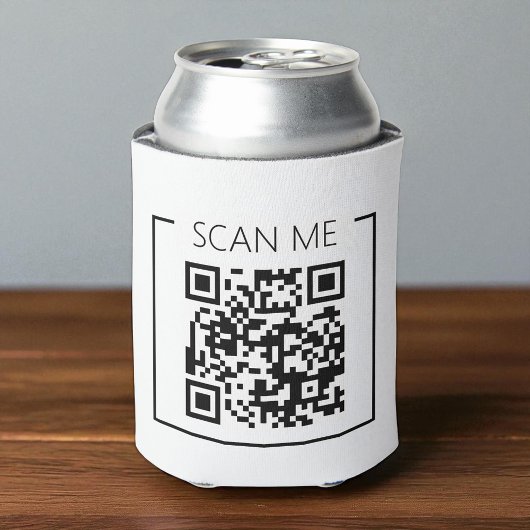 Minimalistische QR-code Scan Me Zakelijk Blikjeskoeler