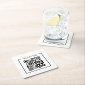 Minimalistische QR-code Scan Me Zakelijk Kartonnen Onderzetters (Insitu)