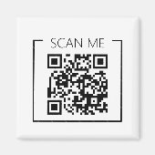 Minimalistische QR-code Scan Me Zakelijk Magneet (Voorkant)