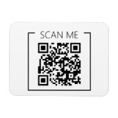 Minimalistische QR-code Scan Me Zakelijk Magneet (Horizontaal)