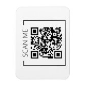 Minimalistische QR-code Scan Me Zakelijk Magneet (Verticaal)