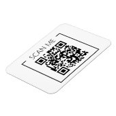 Minimalistische QR-code Scan Me Zakelijk Magneet (Linkerzijde)