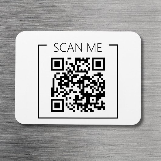 Minimalistische QR-code Scan Me Zakelijk Magneet