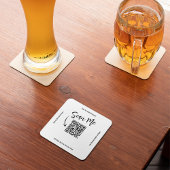 Minimalistische QR-code Scan Me Zakelijk Ontwerp Kartonnen Onderzetters