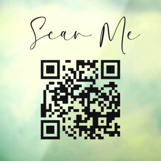 Minimalistische QR Code Scan Me Zakelijk Raamsticker (Vel 3)