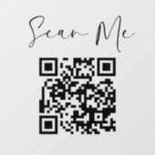 Minimalistische QR Code Scan Me Zakelijk Raamsticker (Vel)