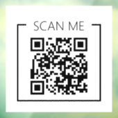 Minimalistische QR Code Scan Me Zakelijk Raamsticker (Vel 3)