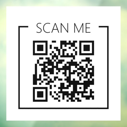 Minimalistische QR Code Scan Me Zakelijk Raamsticker (Vel 3)