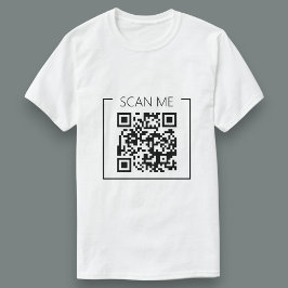 Minimalistische QR-code Scan Me Zakelijk T-shirt