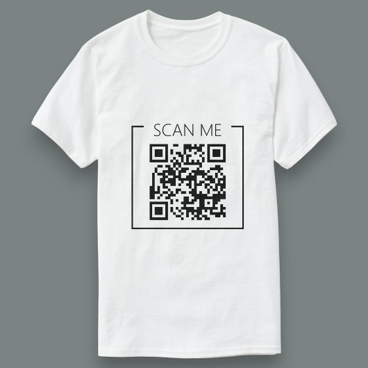 Minimalistische QR-code Scan Me Zakelijk T-shirt