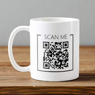 Minimalistische QR-code Scan Me Zakelijke Koffiemok