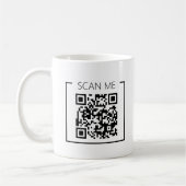 Minimalistische QR-code Scan Me Zakelijke Koffiemok (Links)