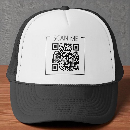 Minimalistische QR-code Scan Me Zakelijke Trucker Pet