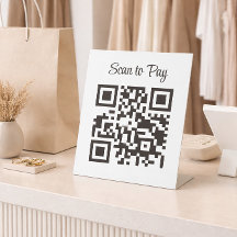Minimalistische QR-code scan om te betalen