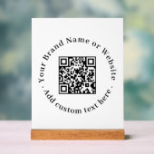 Minimalistische QR-code | Schoon aangepast promoti Acryl Bord (Neutraal)