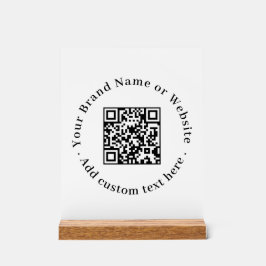 Minimalistische QR-code | Schoon aangepast promoti Acryl Bord