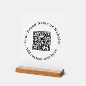 Minimalistische QR-code | Schoon aangepast promoti Acryl Bord (Hoek)