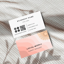 Minimalistische QR-code sjabloon voor visitekaartj Visitekaartje