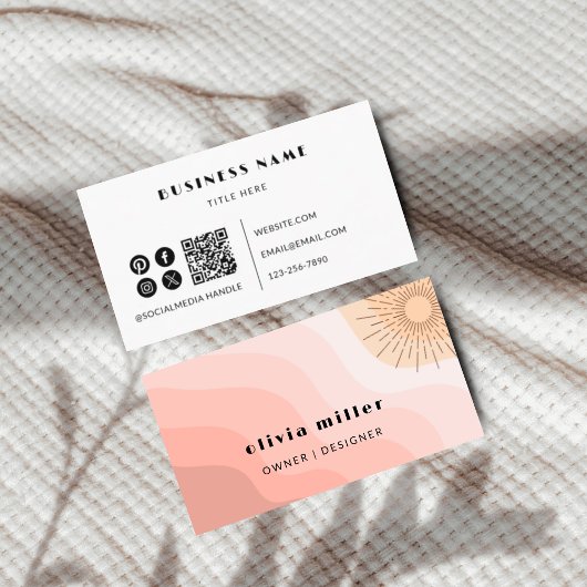 Minimalistische QR-code sjabloon voor visitekaartj Visitekaartje