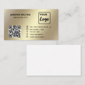 Minimalistische QR-code social media logo business Visitekaartje (Voorkant / Achterkant)