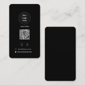 Minimalistische QR Code Social Media Uw Logo profi Visitekaartje (Voorkant / Achterkant)