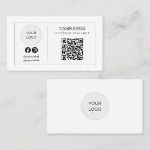 Minimalistische QR-code sociale icoon logo zakelij Contactkaartje