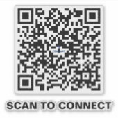 Minimalistische QR-code-Sticker – Stroomlijnverbin Sticker (Voorkant)