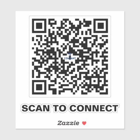 Minimalistische QR-code-Sticker – Stroomlijnverbin Sticker (Vel)