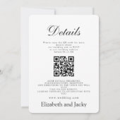 Minimalistische QR-code trouw Save The Date (Achterkant)