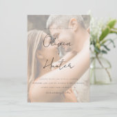 Minimalistische QR-code Uitnodiging tot bruiloft (Staand voorkant)