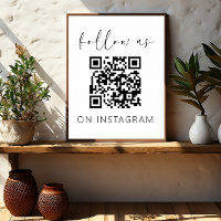 Minimalistische QR-code Volg ons op Instagram