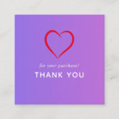 Minimalistische QR-code voor bedrijven Bedankt Kortingskaartje (Voorkant)