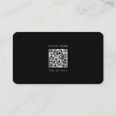 Minimalistische QR-code voor civiel ingenieur Visitekaartje (Achterkant)