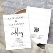 Minimalistische QR-code voor het trouwscript in el Kaart