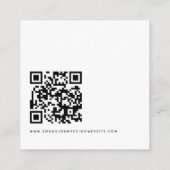 Minimalistische QR-code voor script bruiloft RSVP Informatiekaartje (Achterkant)