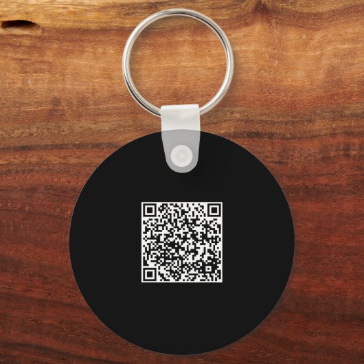 Minimalistische QR-code voor zwart en goud Sleutelhanger (Achterkant)