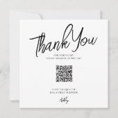 Minimalistische QR Code Vrijgezellenfeest bedankpa Bedankkaart (Voorkant)