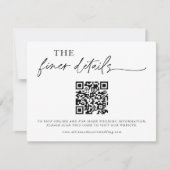 Minimalistische QR Code Wedding Website Details Ka Bedankkaart (Voorkant)